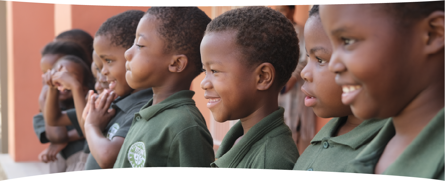 School kids in line